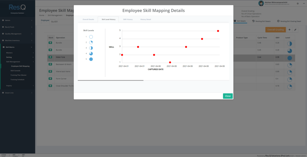 Res.Q SM技能管理解决方案的屏幕截图