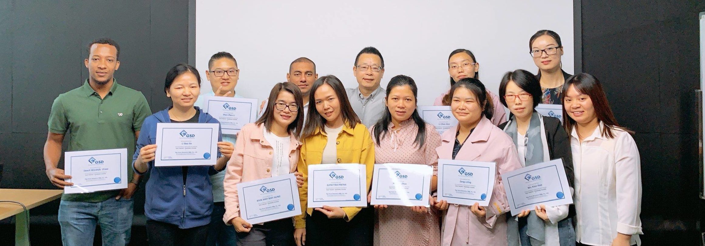 Newly certified Top Form International team with GSDCost Project Manager Michael Chiu