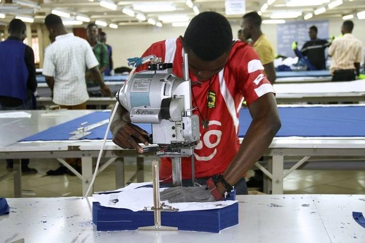DTRT Apparel cutting floor in Ghana
