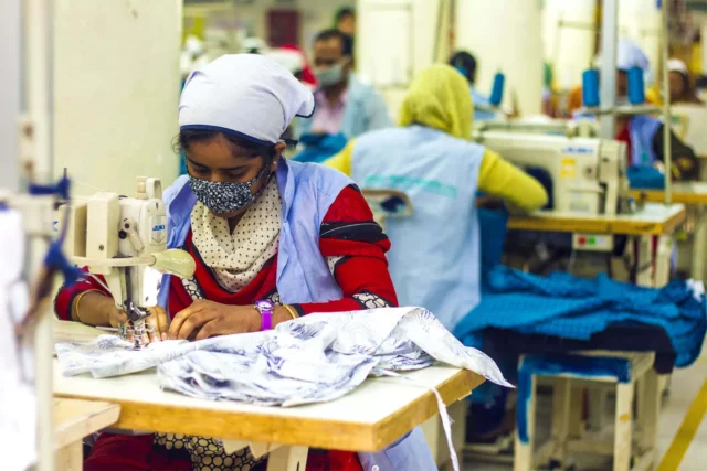 Woman working at Sewing in Dekko Group