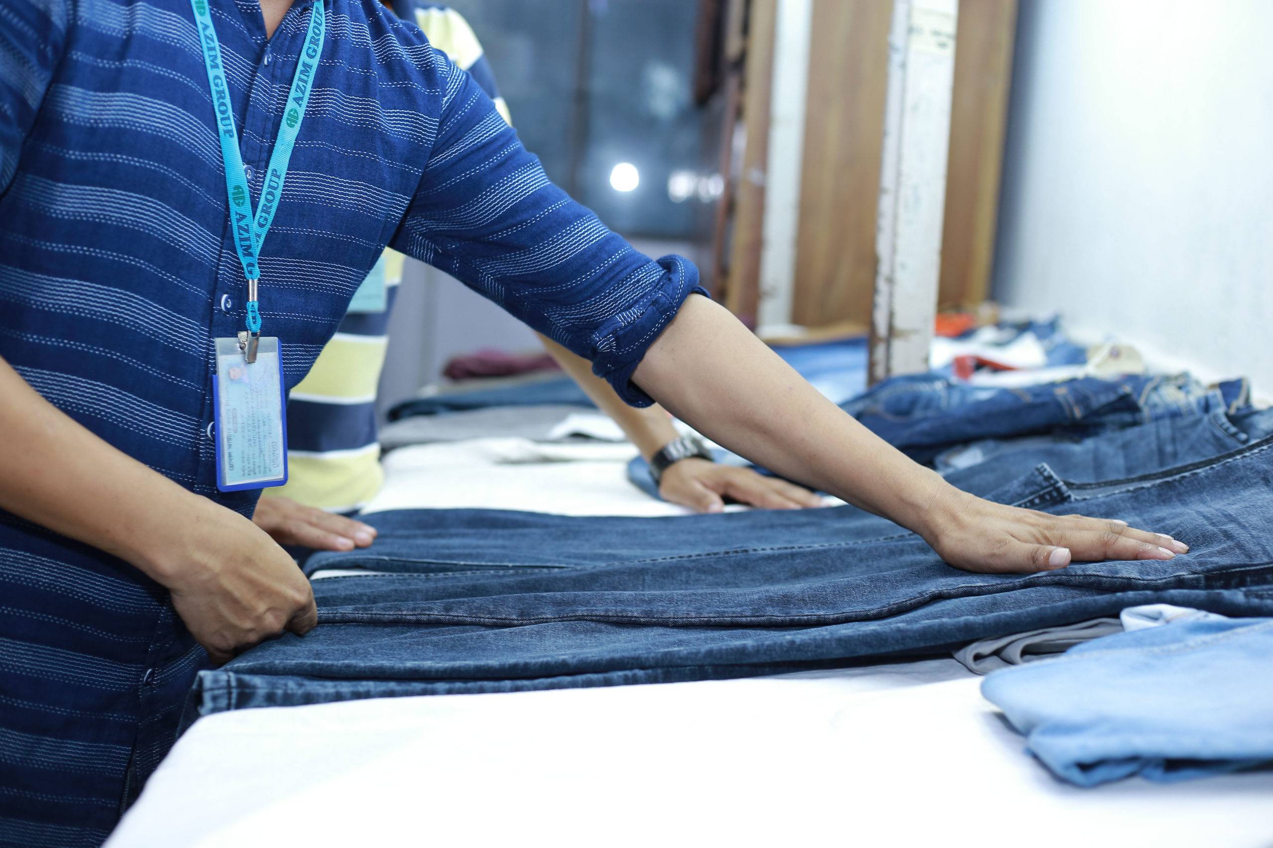 Garment inspection in a garment factory in Bangladesh