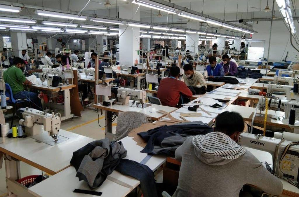 Garment production floor in a Bangladesh factory