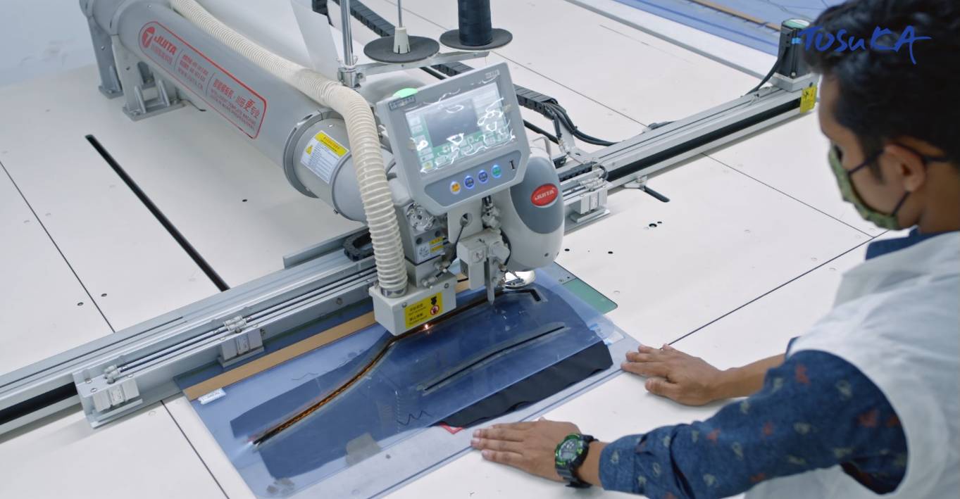 Cutting floor in a garment factory in Bangladesh