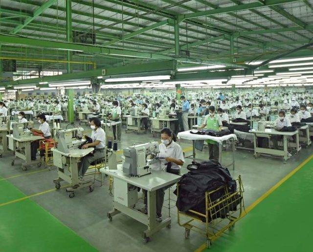 Garment production factory in Indonesia