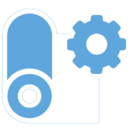 Material Management blue icon