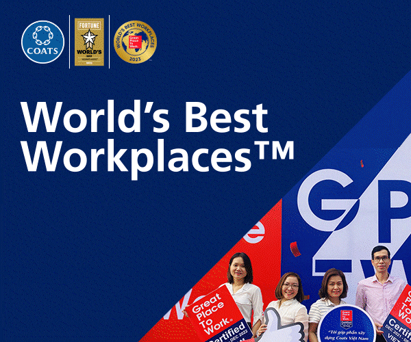 Coats Group PLC named as one of the World's Best Workplaces™