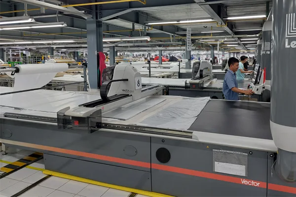 Fabric cutting area of Hojeon Limited Corp