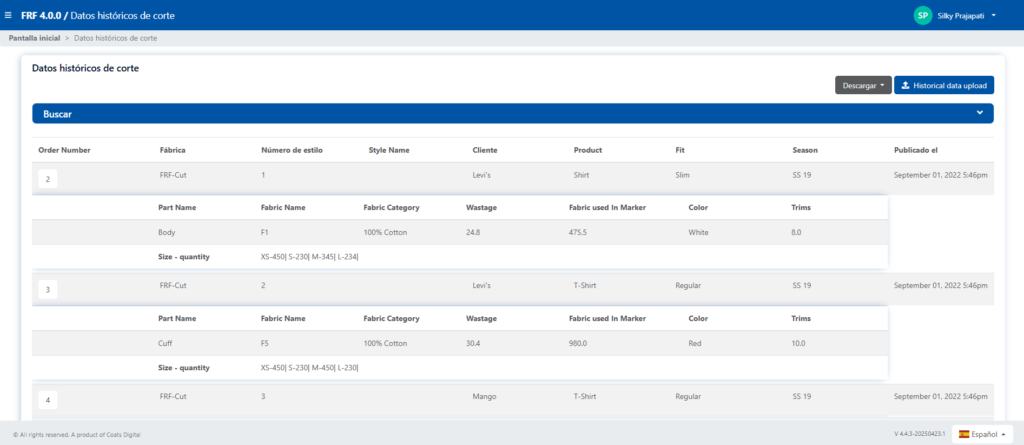 Análisis de datos históricos - FastReactFabric