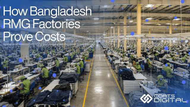 How Bangladesh RMG factories prove costs - garment workers sewing in large-scale factory floor