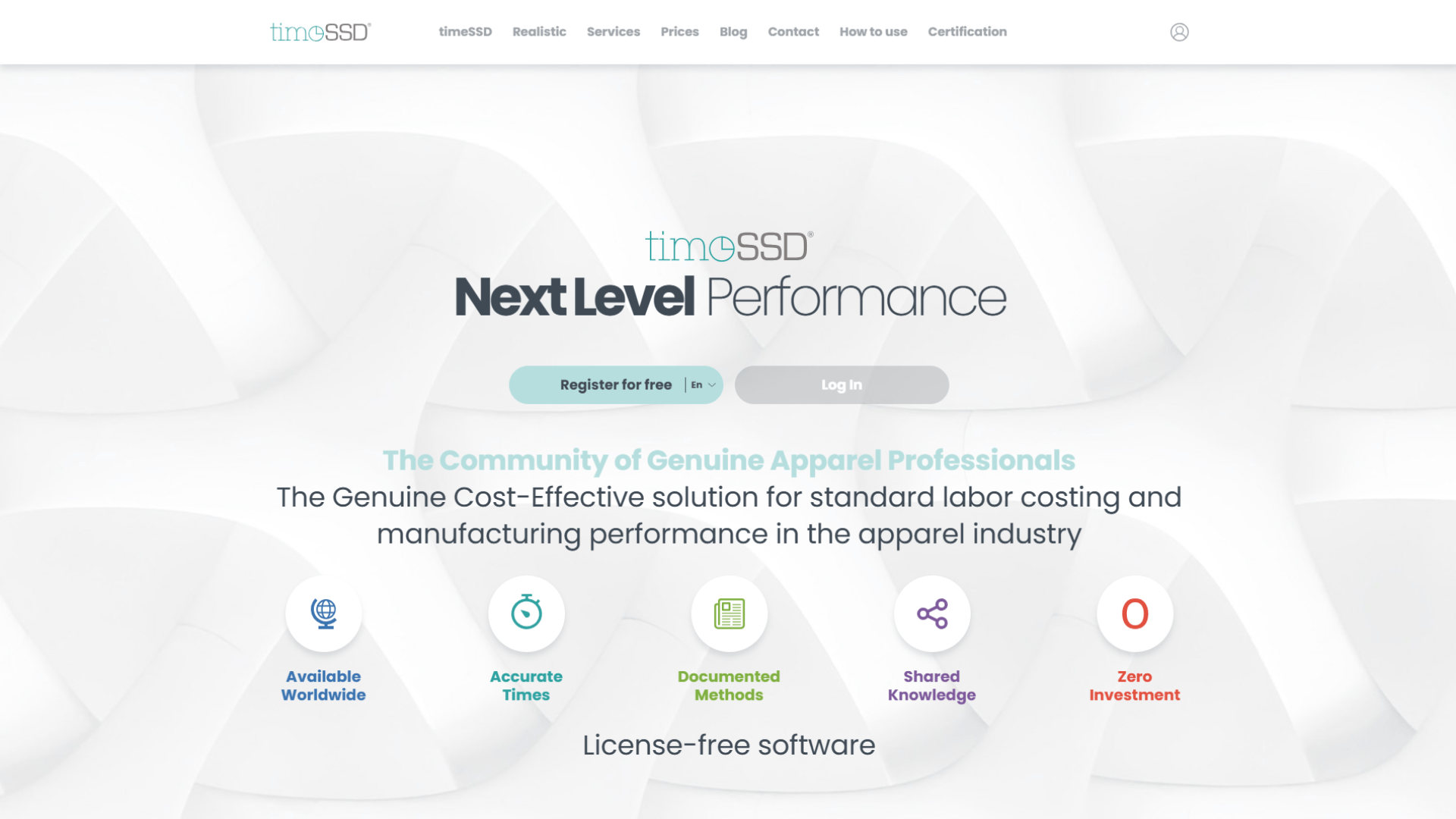 A screen capture of the timeSSD website homepage